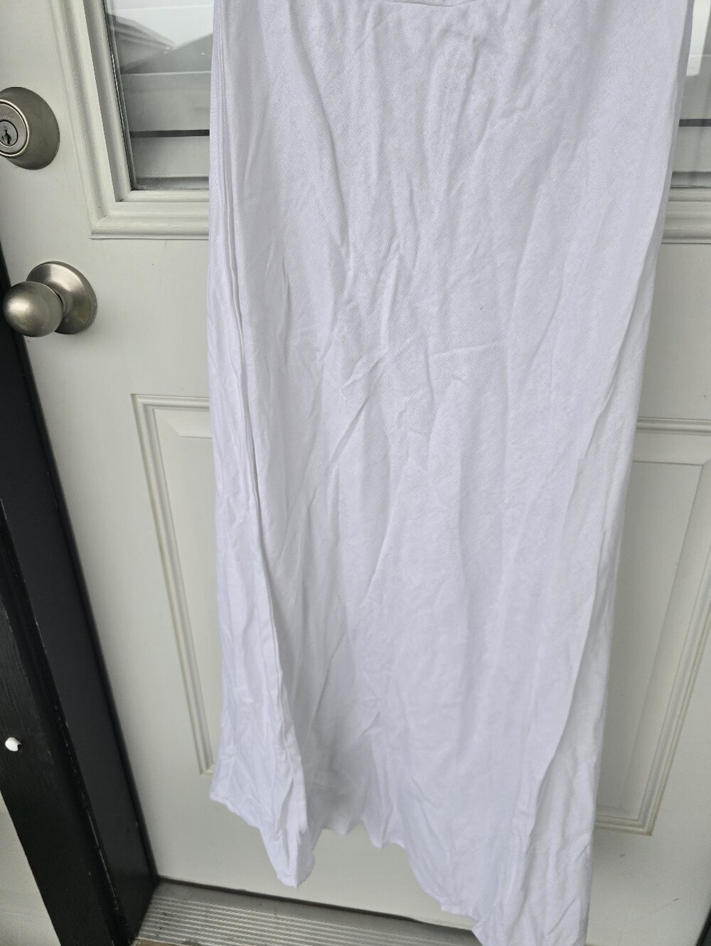 Trixxi White Strapless Maxi Dress Womens Medium Twist Front Summer Beach Boho - Picture 5 of 9